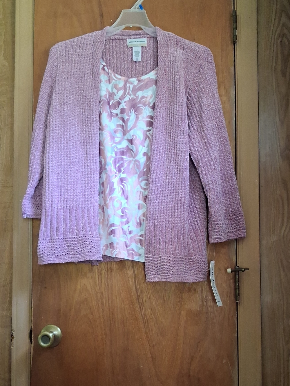 ALFRED DUNNER Open-Front Ribbed Cardigan